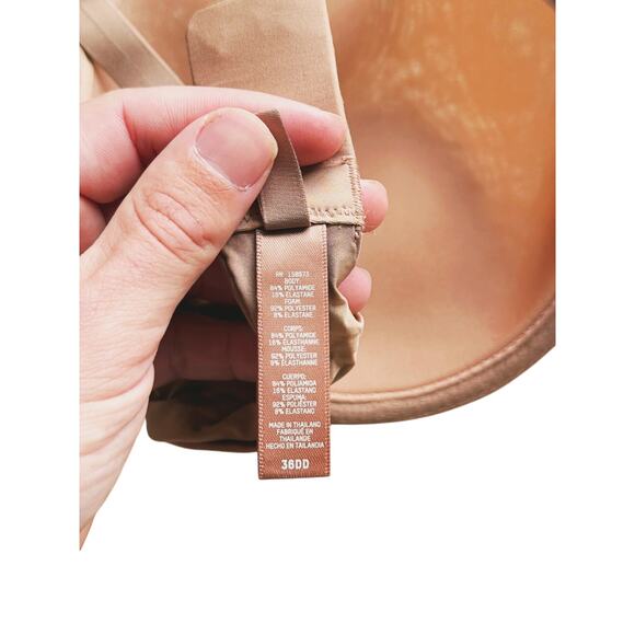 SKIMS Fits Everybody Push-Up Demi Bra Ochre Nude Size 36DD Soft Stretch Sexy - Picture 5 of 6